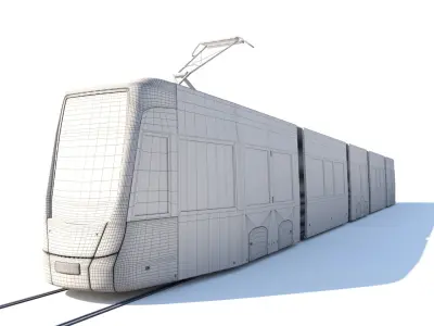 Vienna Tram Car latest model from 2019 3D model