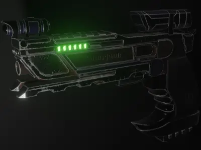 Scorpion Custom Sci-fi Gun Design Low-poly 3D model