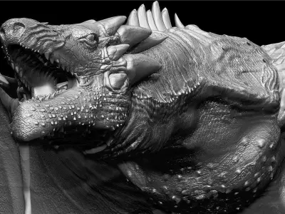 Dragon Printable and gameready PBR  Low-poly 3D model