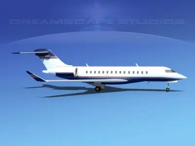 Bombardier Global 5000 V15 3D model