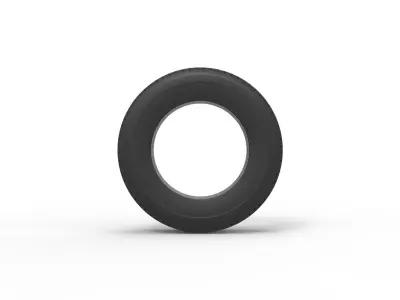 Semi truck tire 11 Scale 1 to 25 3D print model