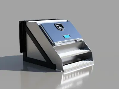 Truck step toolbox 3D model