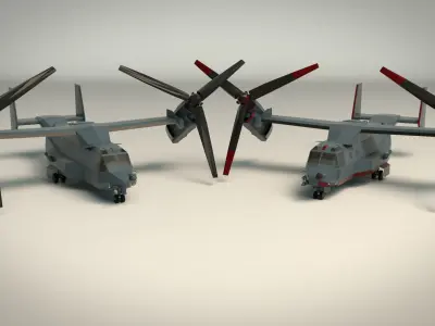 Low Poly Military Aircraft 01 Low-poly 3D model