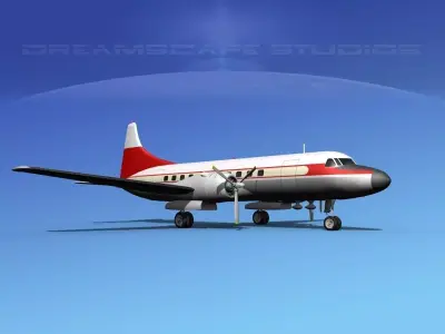 Convair CV-340 Private 2 3D model