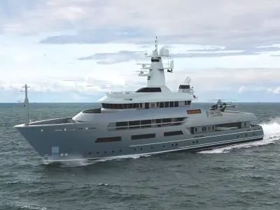 63 Meter Explorer Superyacht 3D model
