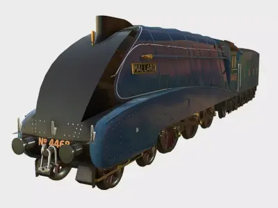 Mallard Steam Train Low-poly 3D model