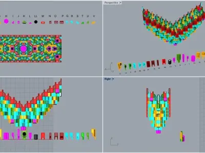 muqarnas parts and sample 3D model