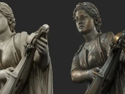 Lyre Player 3D model