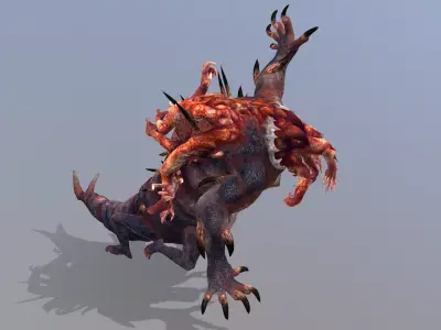 Sand Worm OctoWorm Sandbeast Attack Animation 3D model