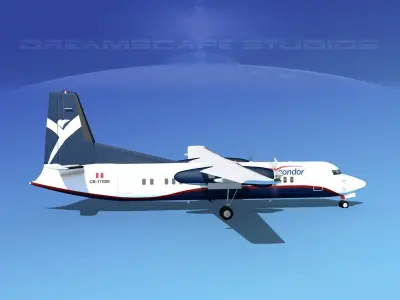 Fokker 50 Aero Condor 3D model