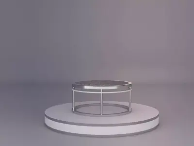 glass side table with stones Free 3D model