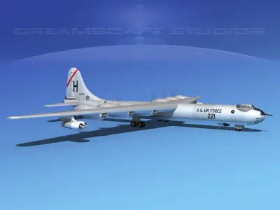 Convair B-36D Peacemaker V04 3D model