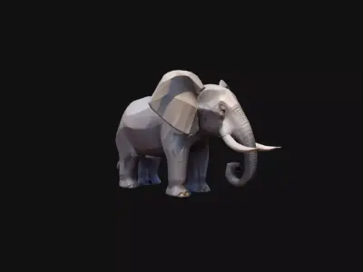  Elephant Largest Land Mamma 3d Render 3D model