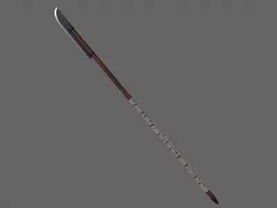 PBR Polearm V4b Low-poly 3D model