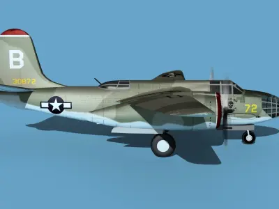 Douglas A-20A Havoc V04 3D model