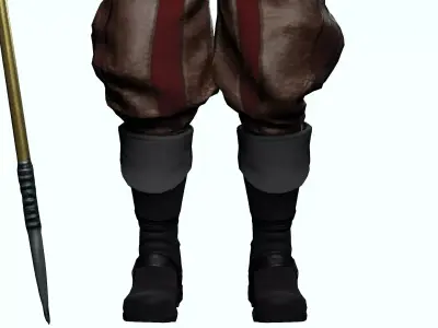 Pikeman Soldier Low-poly 3D model