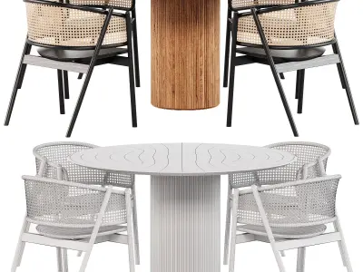 dining set 03 3D model buy
