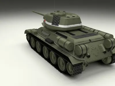 T-34 85 with Interior 3D model