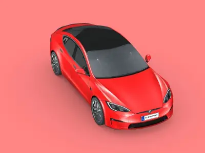 Tesla model S Plaid 2023 Free low-poly 3D model