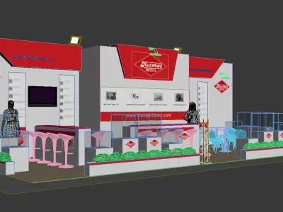 Exhibition Stand - ST0048 3D model