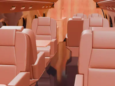 Private Jet 3D Model Animated 3D model