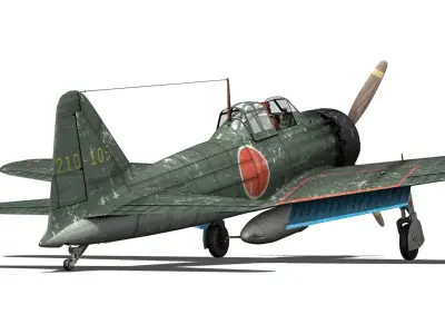 Mitsubishi A6M5 Zero-sen Typ52 3D model