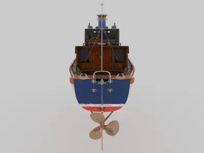 Ship launch - Steam pinnace 3D model