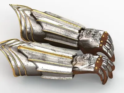 Lion Gloves 3D model