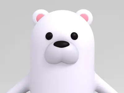 Polar Bear Character 3D model
