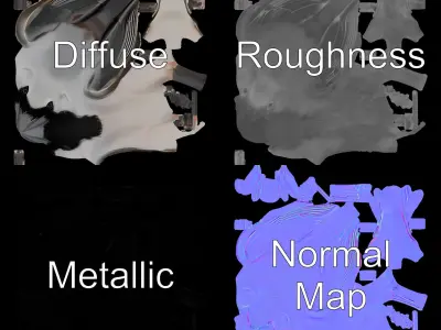 Grey Bird Model Pack for Realistic Simulation Low-poly 3D model