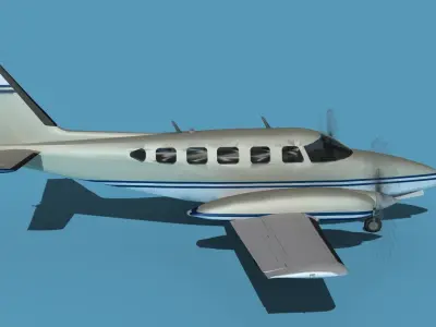 Piper PA-31-350 Navajo Chieftain V13 3D model