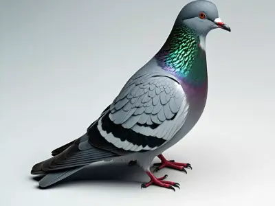 Realistic Pigeon 3D Model Low-poly 3D model