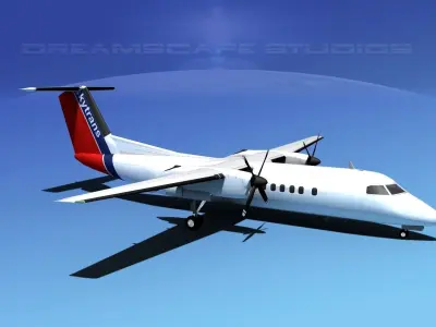 DeHavilland DHC-8-Q300 Skytrans 3D model
