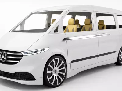 Mercedes Vito 2026 Modern Mid-Size Van for Transport 3D model
