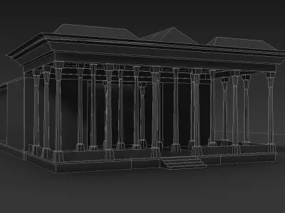 Chehel Sotoon Palace Low-poly 3D model