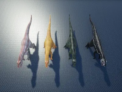 3DAllosaurus 20 Low-poly 3D model