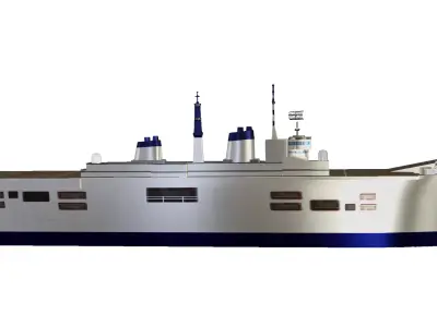 Aircraft Carrier Military Warship 3D model