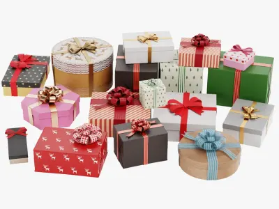 Gifts Pile Christmas 3D model