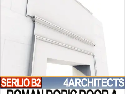 Ancient Roman Doric Door A Revit STL Printable 3D print model