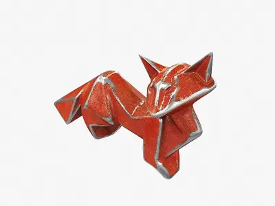 Figurine fox 3D model