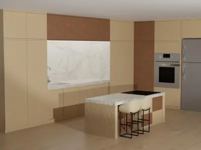 Kitchen Free 3D model 2