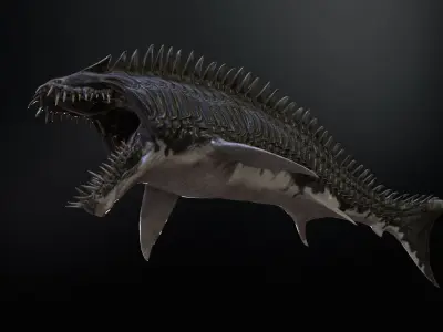 AlienShark 6 Low-poly 3D model