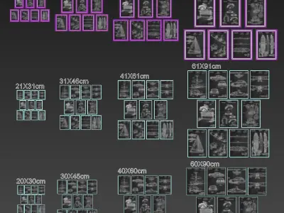 JUNIQE Vehicle Print collection Low-poly 3D model