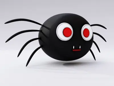 Spider low poly cartoon 3d model  3D model