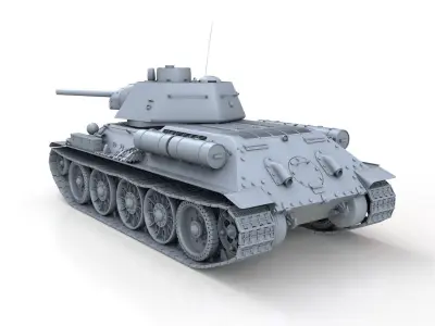 T-34-76 - Model 1943 - Factory 112 - Soviet Medium Tank  3D model