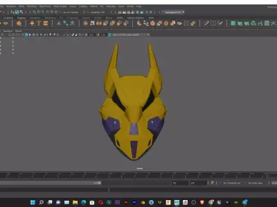 Cyberpunk Mask 2022 - Highpoly 3D model and 3D print ready model 3D print model