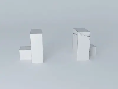 Derelict WWII-Style Brick Gate Low-poly 3D model