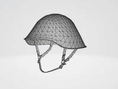 East German M56 Helmet Low-poly 3D model