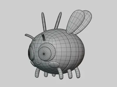 Character Cartoon bee 3D model