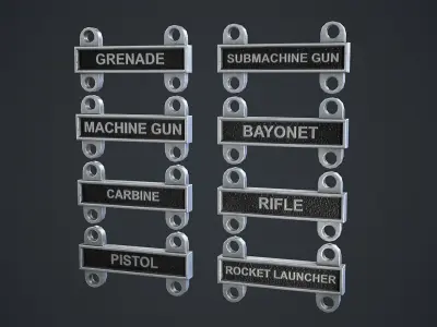 Marksmanship Sharpshooter Badge Low-poly 3D model